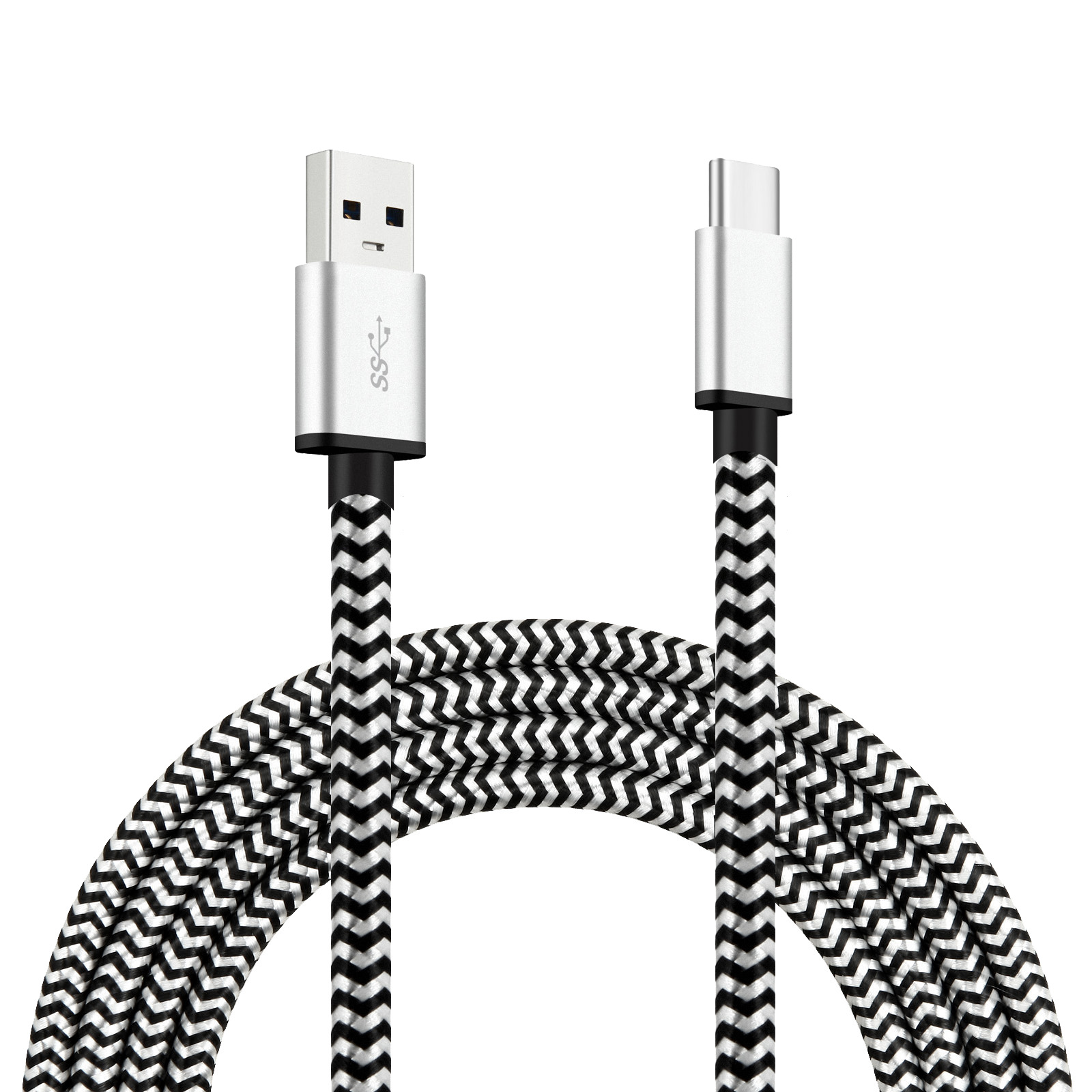 URANT Type C Cable(3A), 6.6FT Fast Charging Cable Phone Charger Nylon Braided USB 3.0 for Macbook LG G5/G6/V20, Nexus 5X/6P, Samsung Galaxy S8/Plus, Google Pixel OnePlus 2 and More